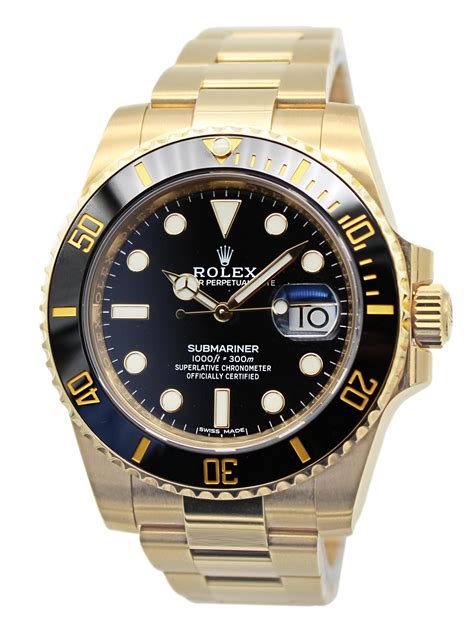 rolex submariner date yellow gold.